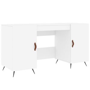 vidaXL Pisalna miza bela 140x50x75 cm inženirski les