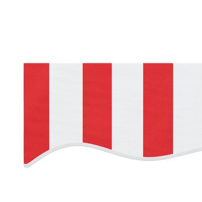 vidaXL Nadomestna tkanina za tendo rdeče in bele črte 5x3 m