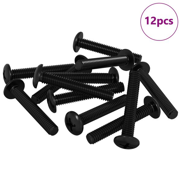 vidaXL Vijak 12 pcs srebrna 5 x 30 mm elezo