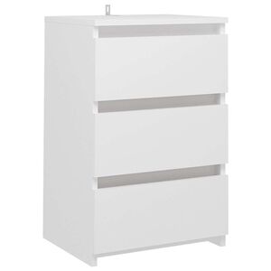 vidaXL Nočna omarica bela 40x35x62,5 cm konstruiran les