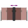 vidaXL Zložljiva stranska tenda rjava 120x1000 cm