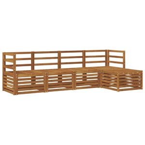 vidaXL Zunanja garnitura za sedenje 5 pcs Naravna