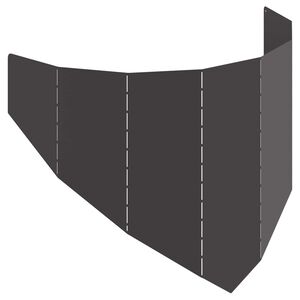 vidaXL Robovi trave 100 x 45 cm Jeklo Črna