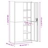 vidaXL Arhivska omara antracitna 90x40x220 cm jeklo