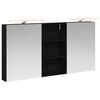 vidaXL Komplet omaric za kopalnico 3 kos 140 x 14,5 x 70 cm