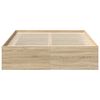 vidaXL Posteljni okvir sonoma hrast 135x190 cm