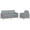 vidaXL Sofa set z shrambo 2 pcs Svetlo siva Poliester