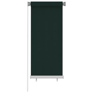 vidaXL Zunanja rolo senčila 65 (&Scaron;) x 140 (V) cm temno zelena HDPE