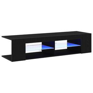 vidaXL TV omarica 135 x 39 x 30 cm Črna Orehovina Inženirski les