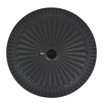 vidaXL Podstavek za senčnik okrogel črne barve 14 kg