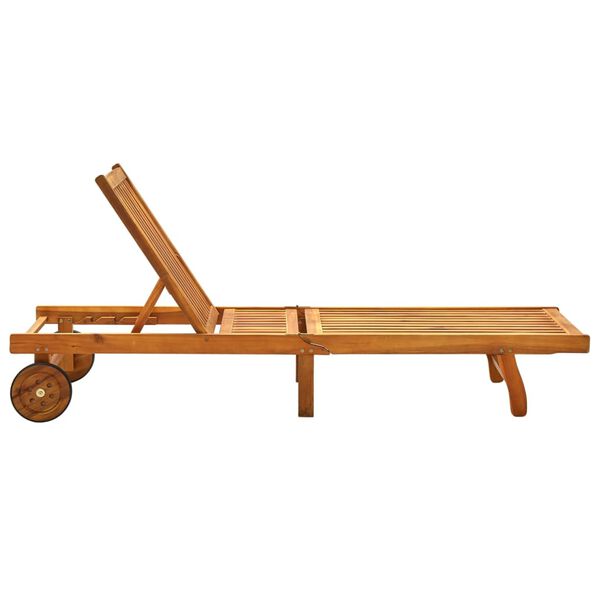 vidaXL Ležalnik iz trdnega akacijevega lesa