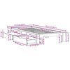 vidaXL Posteljni okvir brez vzmetnice bel 90x190 cm trdna borovina