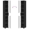 vidaXL Kopalni&scaron;ka omarica Črna 30,5 x 30 x 195 cm Konstruiran les