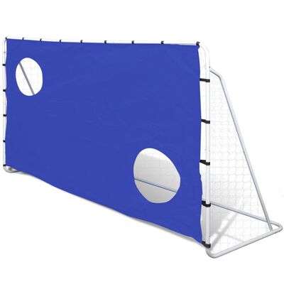 Nogometni Gol s Steno za Merjenje Jeklo 240 x 92 x 150 cm