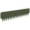 vidaXL Robovi trave 10 pcs 103 x 25 cm jeklo Olivno zelena