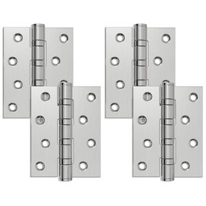 vidaXL Tečaj 4 kos 100 x 78 x 13 mm Srebrna Jeklo
