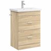 vidaXL Komplet pohi&scaron;tva za kopalnico Sonoma hrast 61 x 40 x 84,5 cm