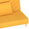 vidaXL Kavč dvosed z ležiščem in dvema blazinama rumeno blago