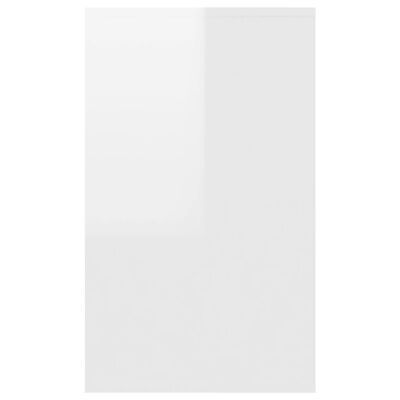 vidaXL Komoda s 3 predali visok sijaj bela 120x41x75 cm iverna plošča