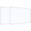 vidaXL Kuhinjski panel 2 kos Transparentno 90 x 60 cm kaljeno steklo