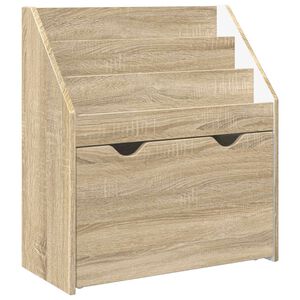 vidaXL Otro&scaron;ka knjižnica Sonoma hrast 60 x 29,5 x 69 cm Inženirski les