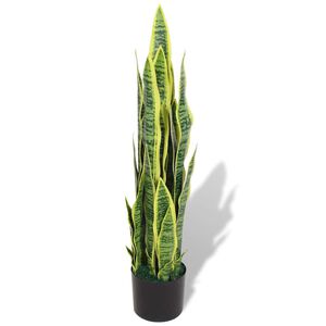 vidaXL Umetna rastlina sanseverija v loncu 90 cm zelene barve