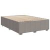 vidaXL Box spring postelja z vzmetnico taupe 140x200 cm blago