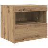 vidaXL Nočna omarica Umetni hrast 50 x 40 x 45 cm Inženirski les