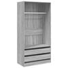 vidaXL Garderobna omara siva sonoma 100x50x200 cm inženirski les