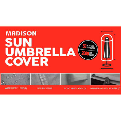Madison pokrivalo za stoječi senčnik 55x250 cm sivo