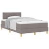 vidaXL Postelja z vzmetnico z blazino Taupe 120 x 200 cm blago