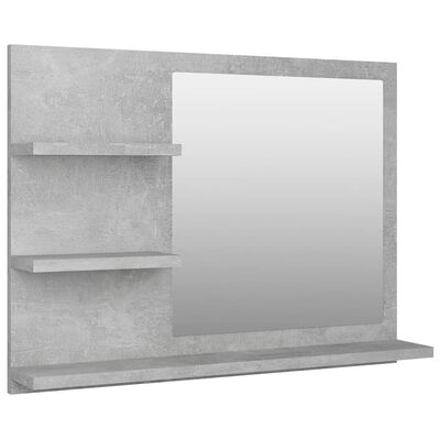 vidaXL Kopalniško ogledalo betonsko sivo 60x10,5x45 cm iverna plošča