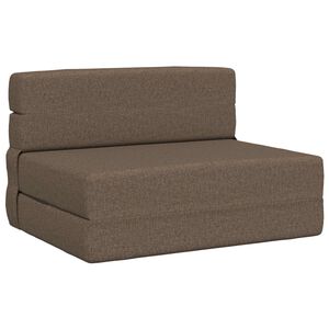 vidaXL Zložljiv kavč postelja Taupe 70 x 80 x 60 cm Blago