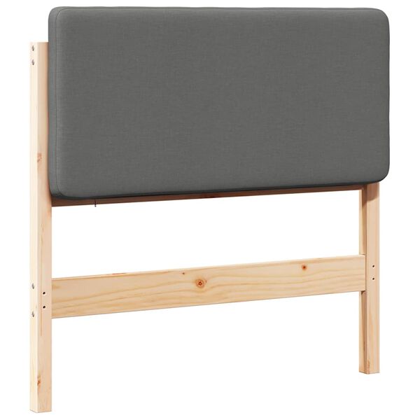 vidaXL Tapecirano vzglavje z vzglavjem Rjava in svetlo siva 80 cm