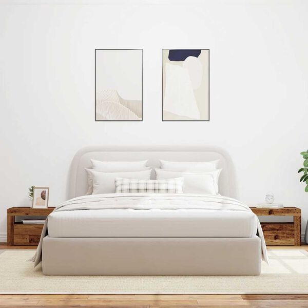 vidaXL Nočna omarica 2 kosa z LED lučkami stari les 60x35x40 cm