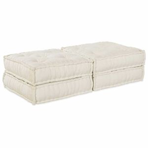 vidaXL Modularna sedežna enota 2 kos Blago Krem 140 x 70 x 36 cm