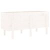 vidaXL Vrtna visoka greda bela 121x50x57 cm trdna borovina