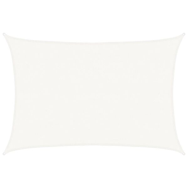 vidaXL Senčno jadro HDPE pravokotno 4x6 m bele barve