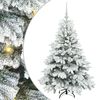 vidaXL Umestno božično drevo med 150 LED Bela 120 cm PE in PVC