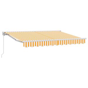 vidaXL Okvir tende Rumena in Bela 250 x 200 cm Poliester s PU premazom