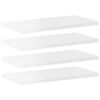 vidaXL Dodatne police za omaro 4 kosi visok sijaj bele 40x20x1,5 cm