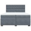 vidaXL Box spring postelja z vzmetnico temno siva 200x200 cm žamet