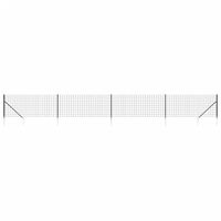 vidaXL Mrežna ograja s konicami za postavitev antracit 0,8x10 m