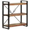 vidaXL Knjižna omara 3-nadstropna 77x30x80cm trden predelan les železo