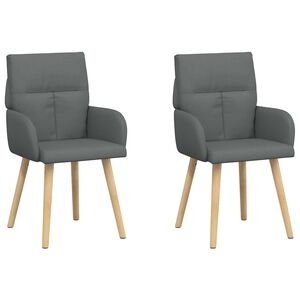 vidaXL Jedilni stoli 2 kos Blago Temno siva 60 x 56 x 96 cm