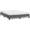 vidaXL Posteljni okvir brez vzmetnice temno siv 152x203 cm žamet Queen