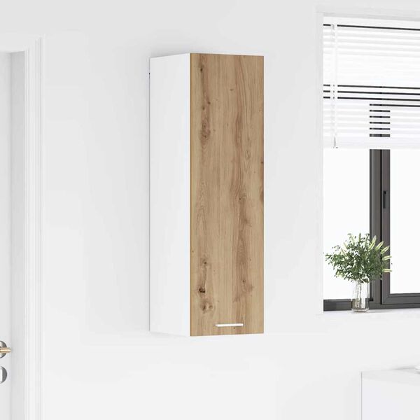 vidaXL Viseča omarica Umetni hrast 30 x 31 x 100 cm Konstruiran les