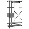vidaXL Garderobna omara s predali siva sonoma 100x40x180 cm inž. les