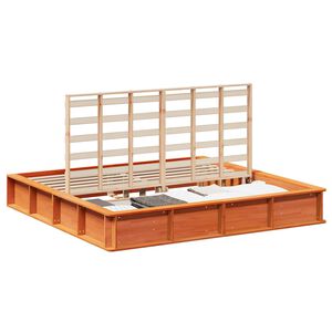 vidaXL Konstrukcija postelje Voskast rjav 200 x 200 cm