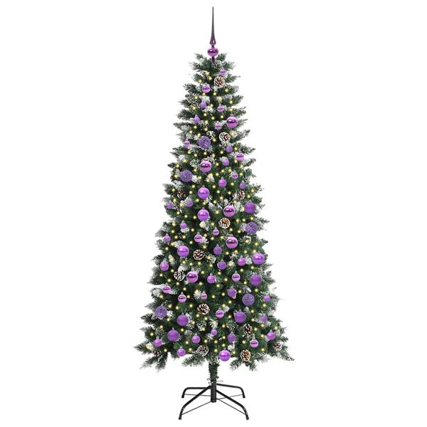 vidaXL Umestno božično drevo med 300 LED Zelena 76 x 76 x 180 cm